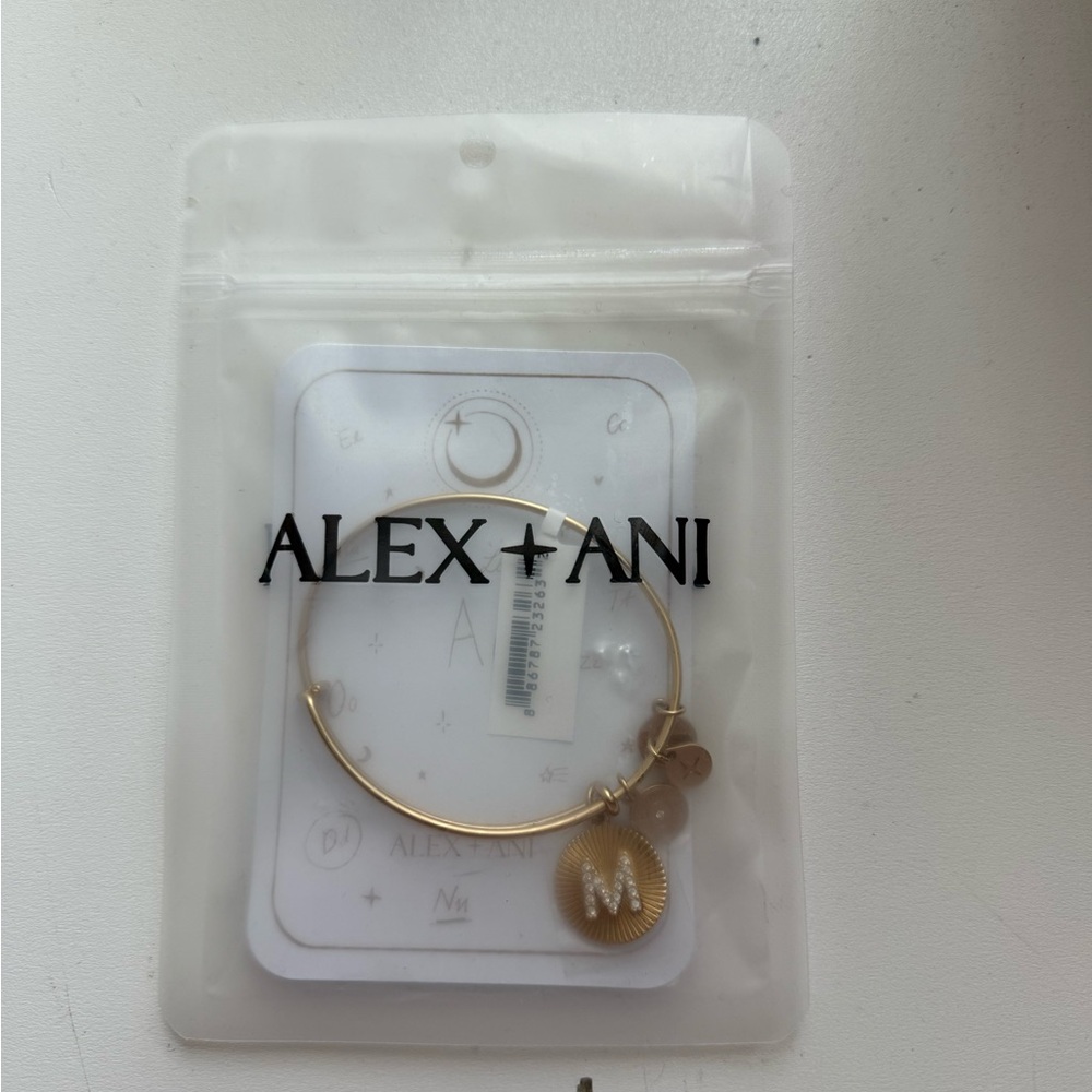Alex and Ani Gold Initial Charm Bracelet